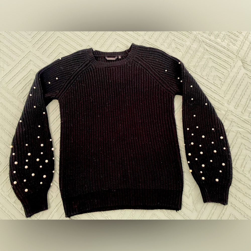 Hannah Pearl Sleeve Sweater (size S)